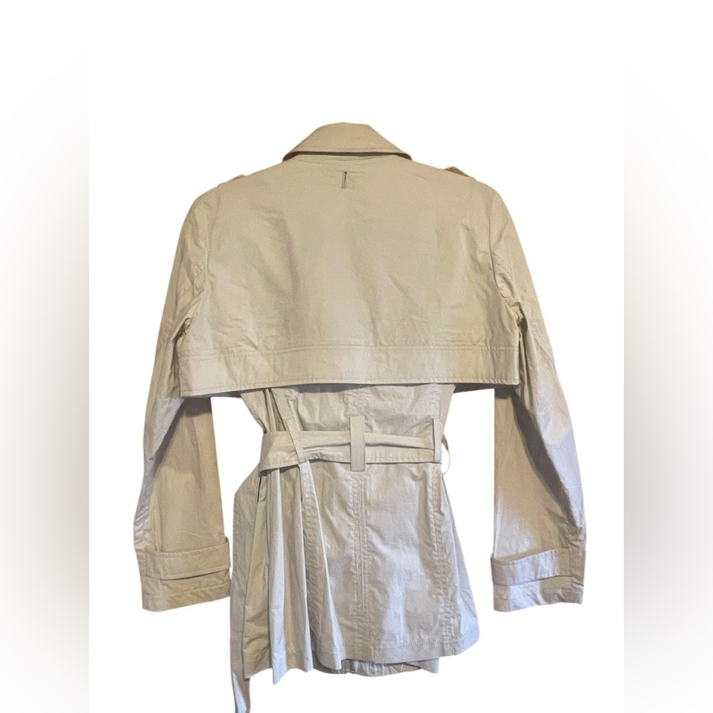 Chico's Light Beige Belted Trench Coat - Picture 2 of 16